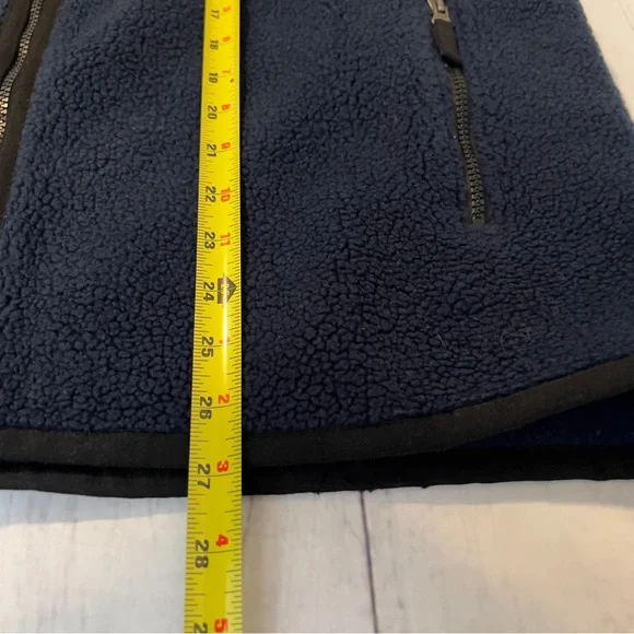 Gap Blue/Black Fleece Mens Front Zip Pockets Vest SZ: XL - Picture 4 of 6